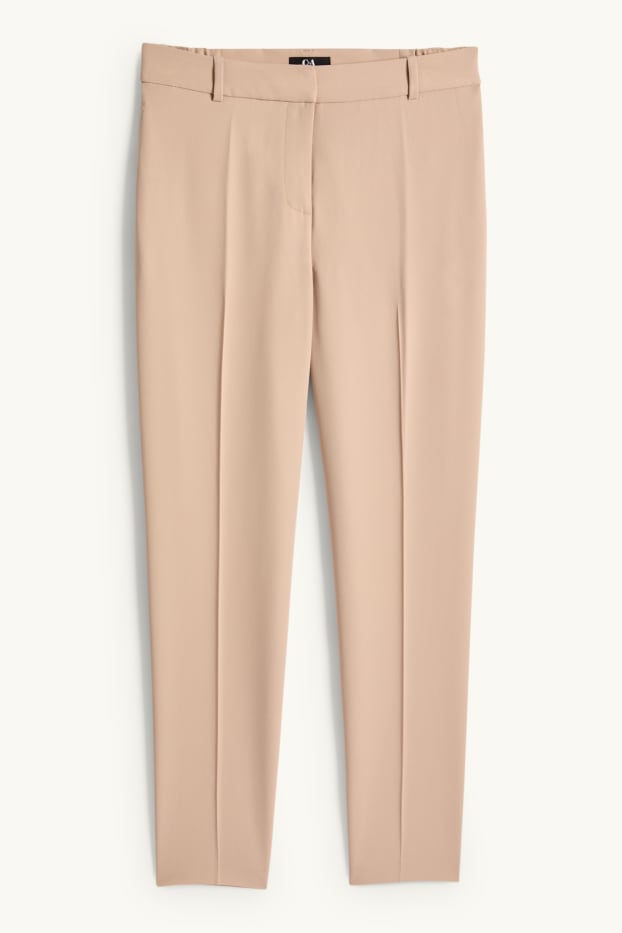 Donna - Pantaloni business - vita media - taglio a sigaretta - beige