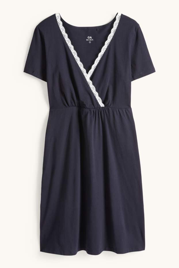 Women - Nursing nightdress - dark blue