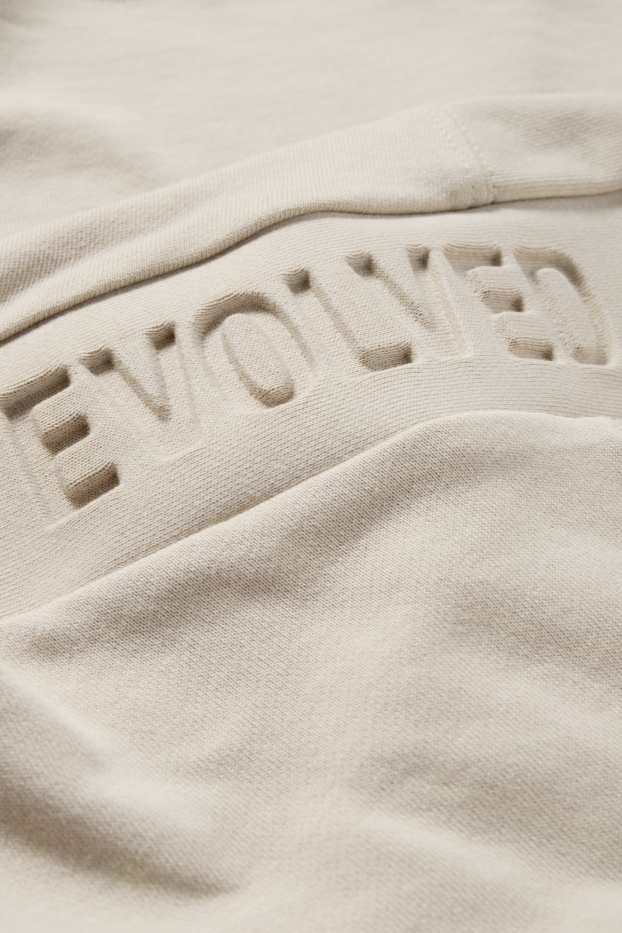 Pánské - Tričko - oversized - světle béžová