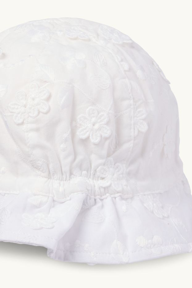 Bébés filles - Bob pour bébé - broderie anglaise - blanc