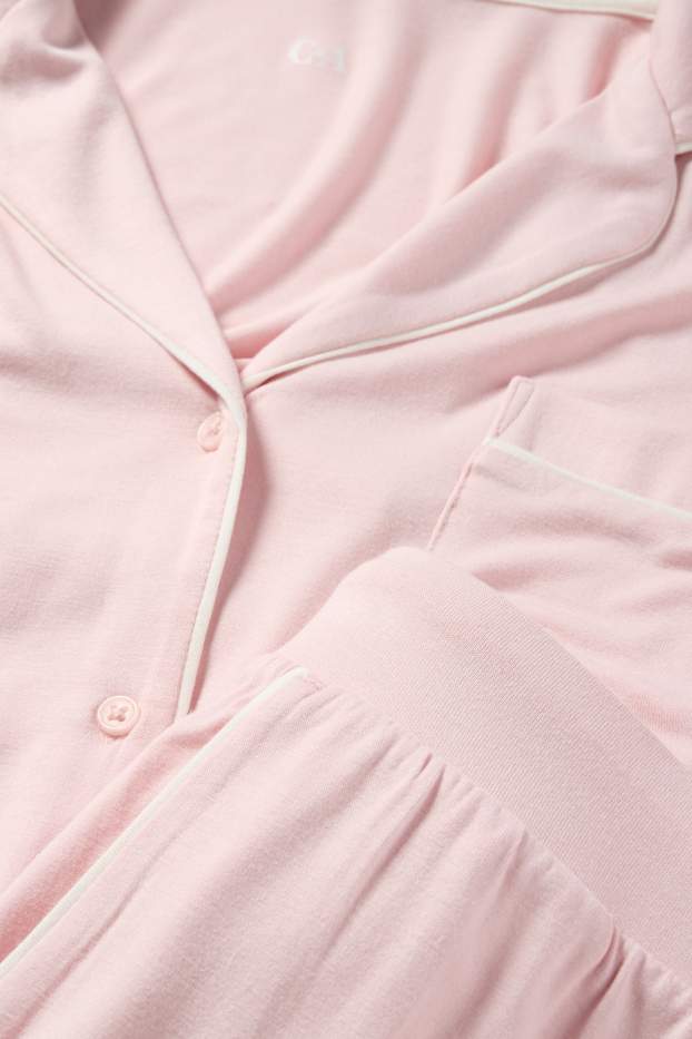 Damen - Viskose-Pyjama - rosa