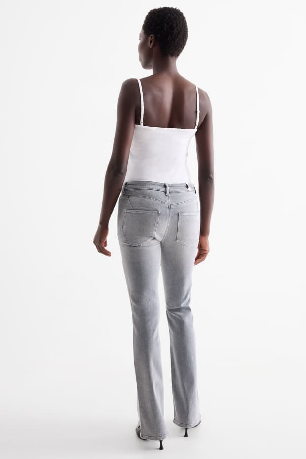 Dames - Bootcut jeans - mid waist - shaping jeans - LYCRA® - jeanslichtgrijs