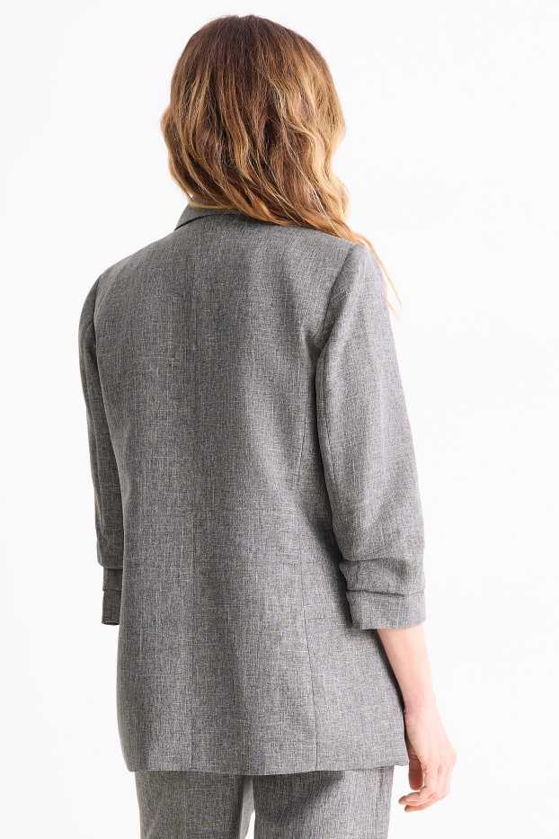 Dames - Business-blazer - regular fit - grijs-mix