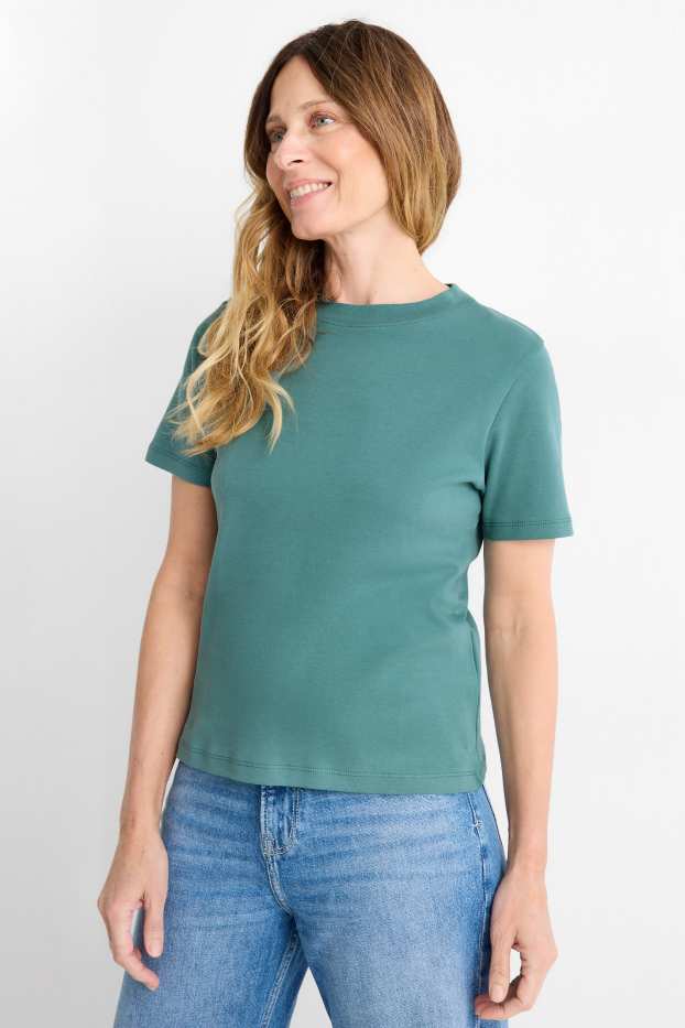 Femmes - T-shirt - slim fit - turquoise