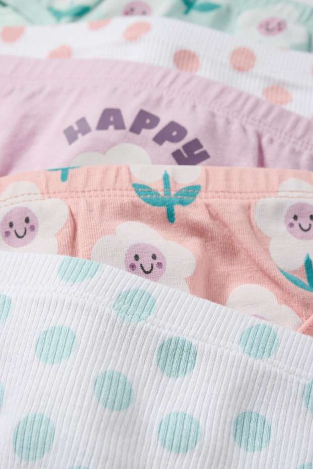 Kinder Mädchen - Multipack 5er - Blume - Slip - bunt