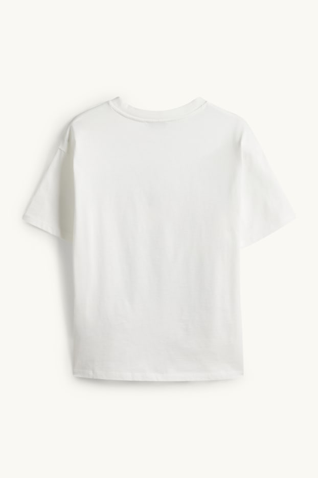 Kinder Mädchen - Teddybär - Kurzarmshirt - weiß