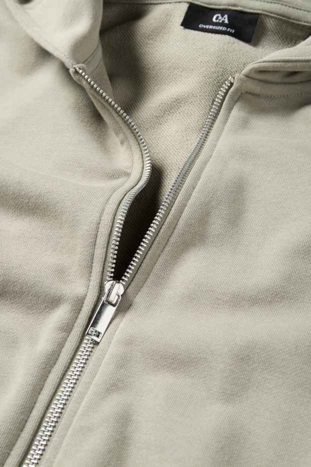 Men - Zip-through hoodie - light green