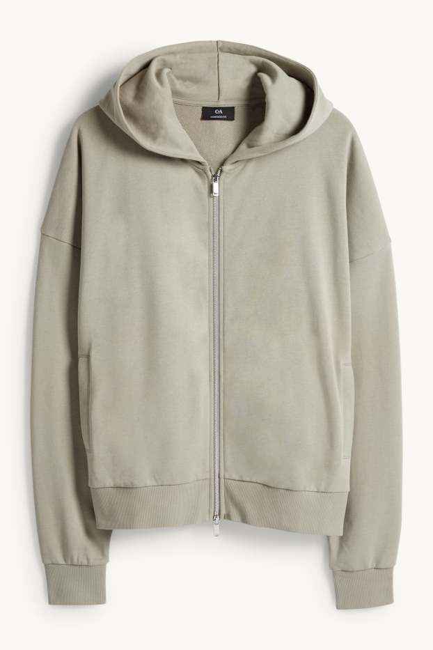 Men - Zip-through hoodie - light green