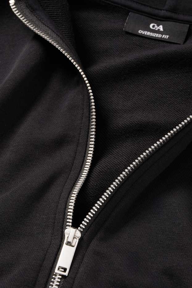 Men - Zip-through hoodie - black