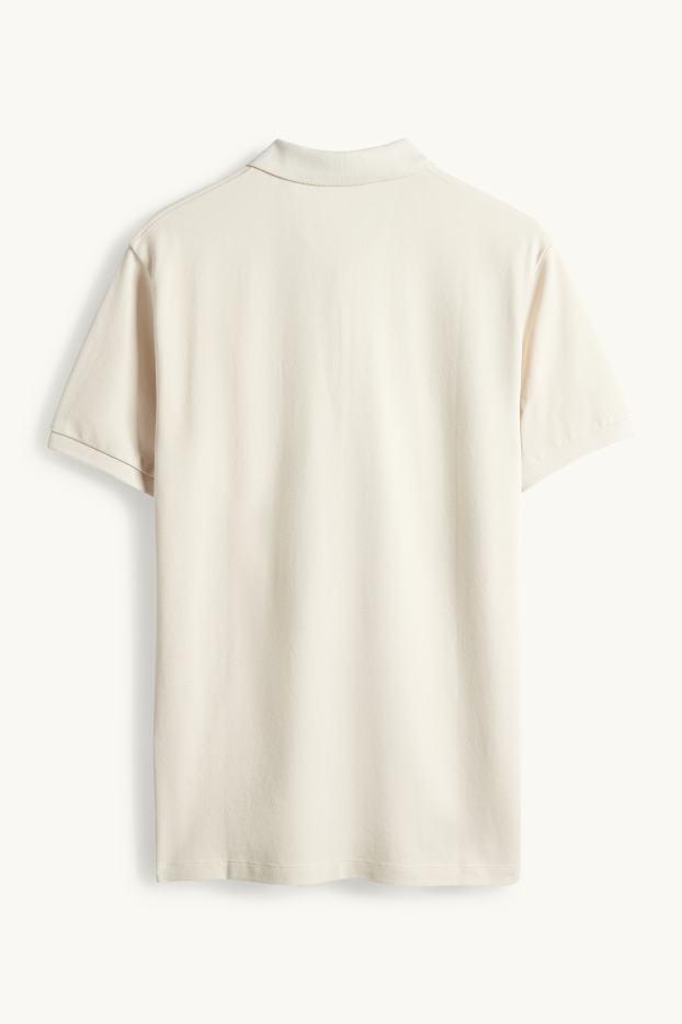 Heren - Poloshirt - regular fit - licht beige