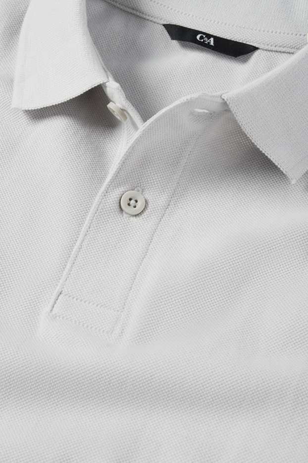 Pánské - Polokošile - regular fit - světle šedá