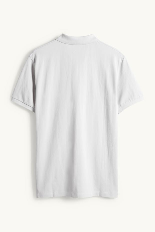 Pánské - Polokošile - regular fit - světle šedá