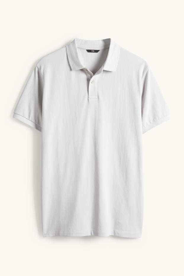 Pánské - Polokošile - regular fit - světle šedá