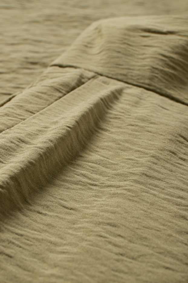 Mujer - Pantalón de tela - high waist - wide leg - verde