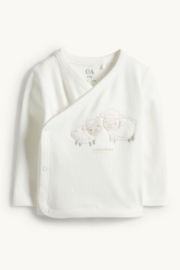 Neonati - Pecorella - completo per neonati - 2 pezzi - bianco