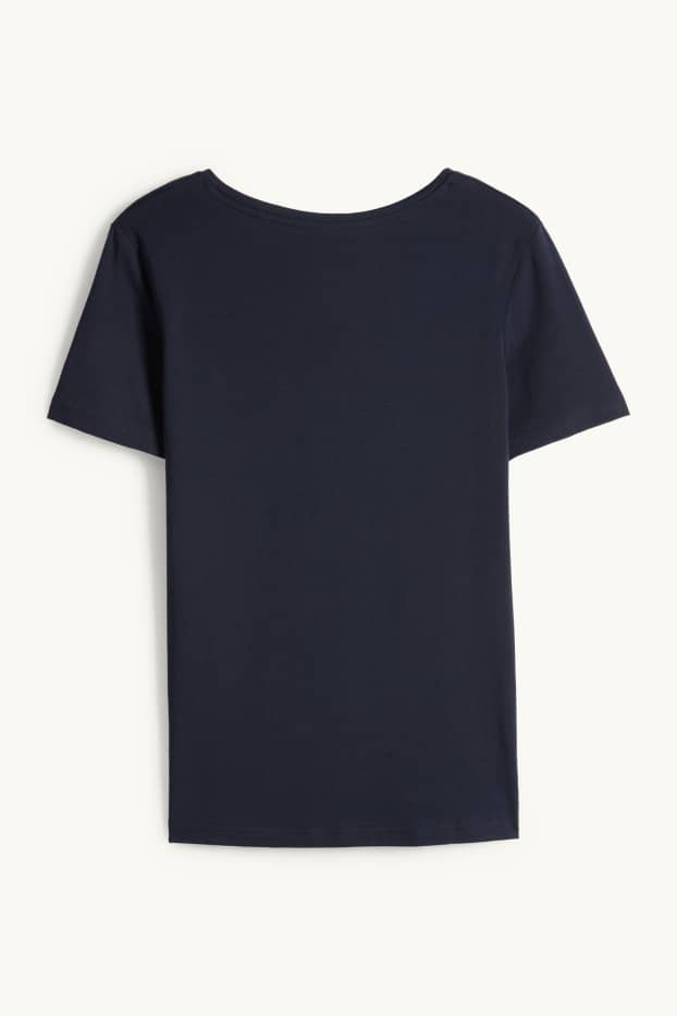 Femmes - T-shirt - slim fit - bleu foncé