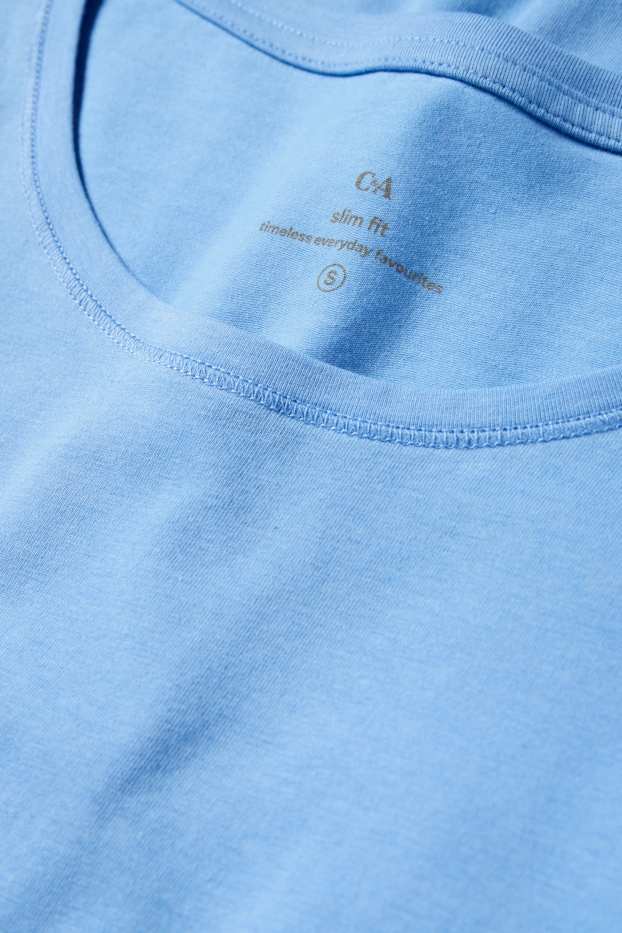 Damen - T-Shirt - Slim Fit - hellblau