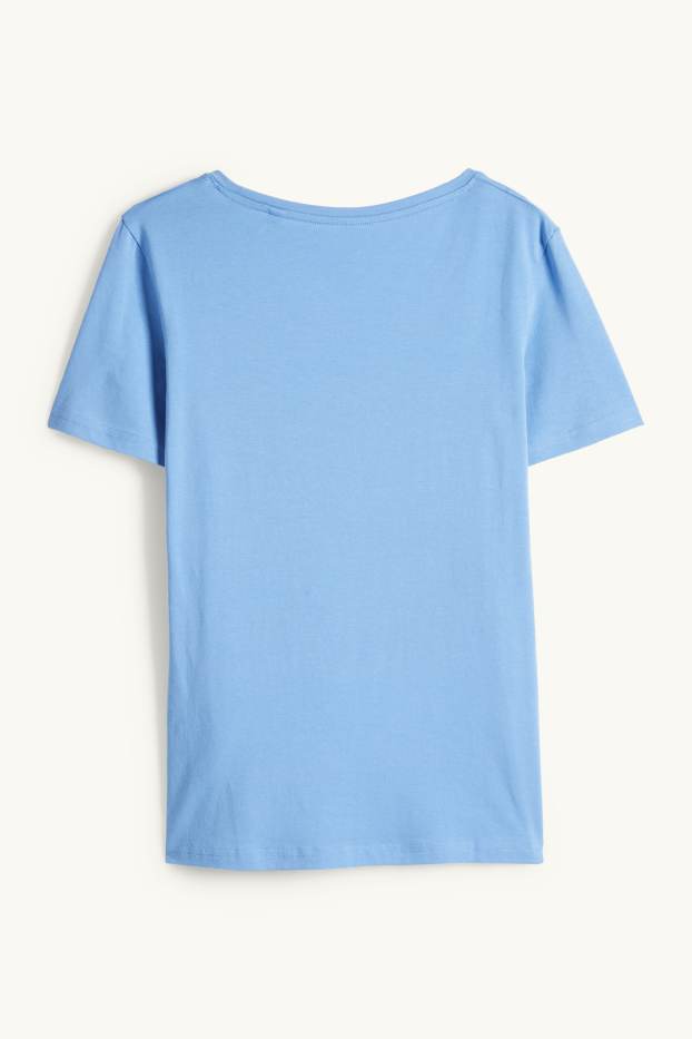 Damen - T-Shirt - Slim Fit - hellblau