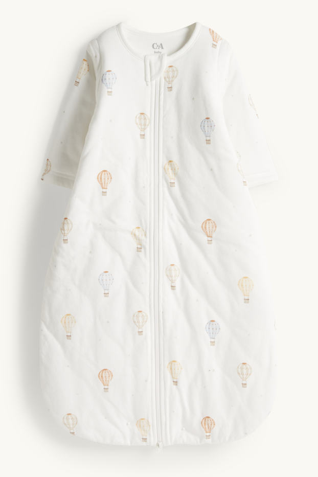 Unisex - Heteluchtballon - babyslaapzak - 6 tot 18 maanden - wit