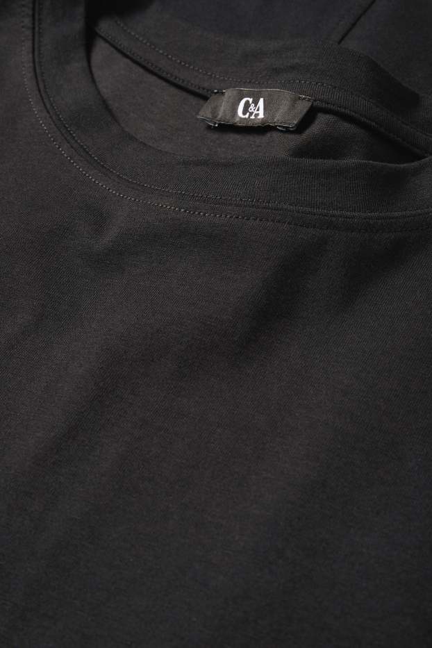 Damen - Langarmshirt - Relaxed Fit - schwarz