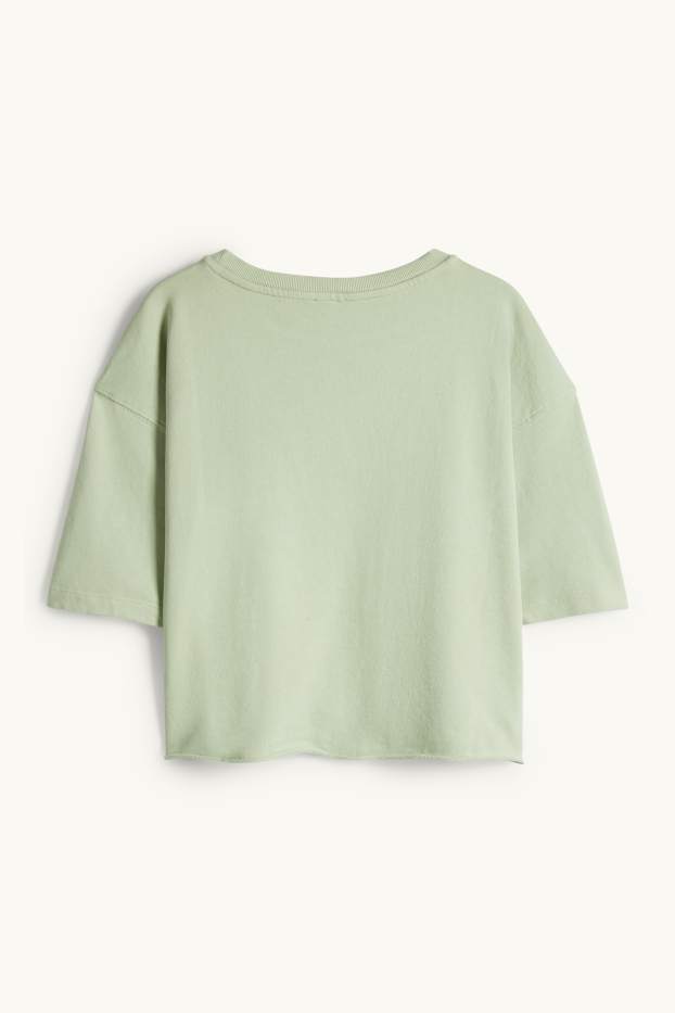 Donna - T-shirt corta - relaxed fit - verde chiaro