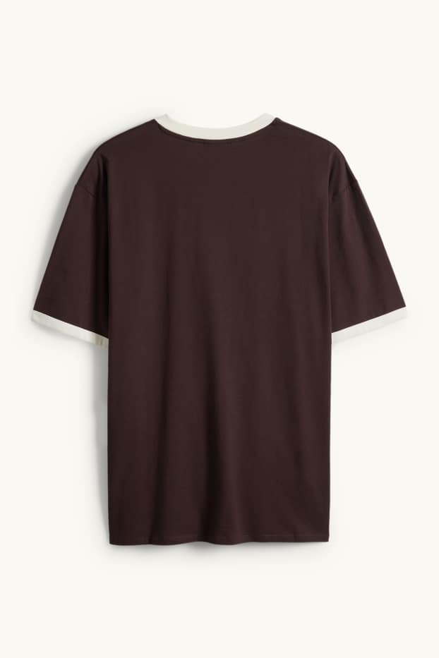 Home - Samarreta de màniga curta - relaxed fit - marró fosc
