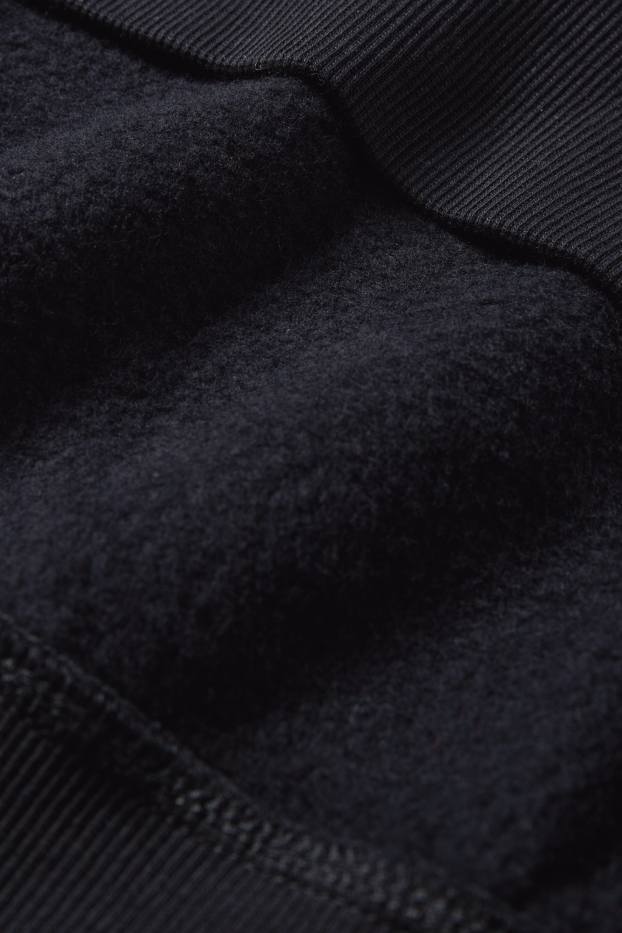 Hommes - Sweat à capuche Oversize - noir