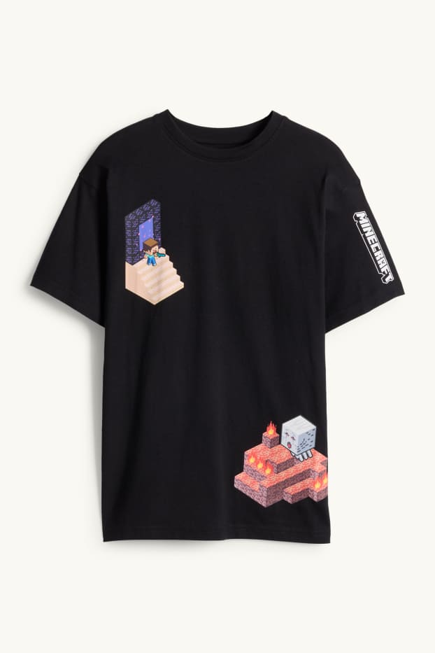 Enfants garçons - Minecraft - T-shirt - noir