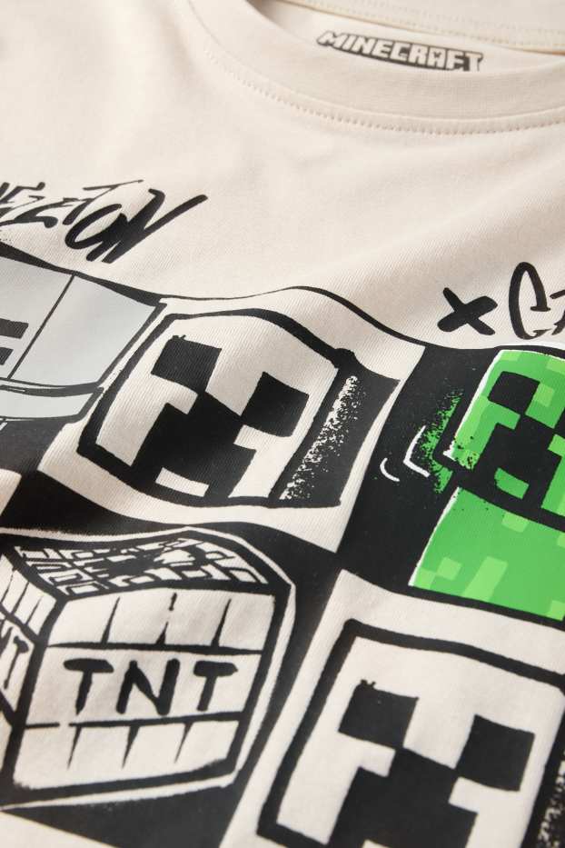 Enfants garçons - Minecraft - T-shirt - beige clair