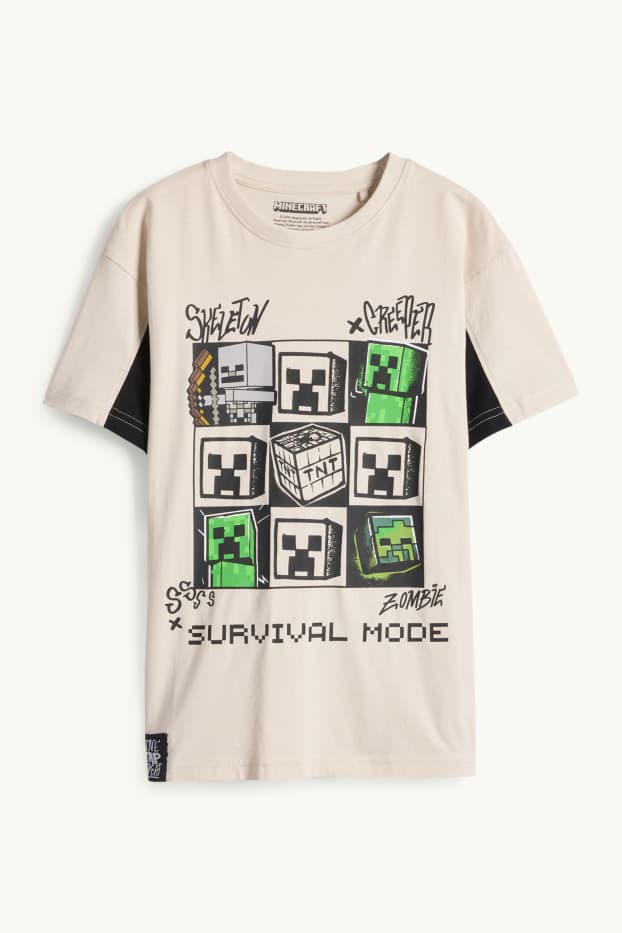 Enfants garçons - Minecraft - T-shirt - beige clair