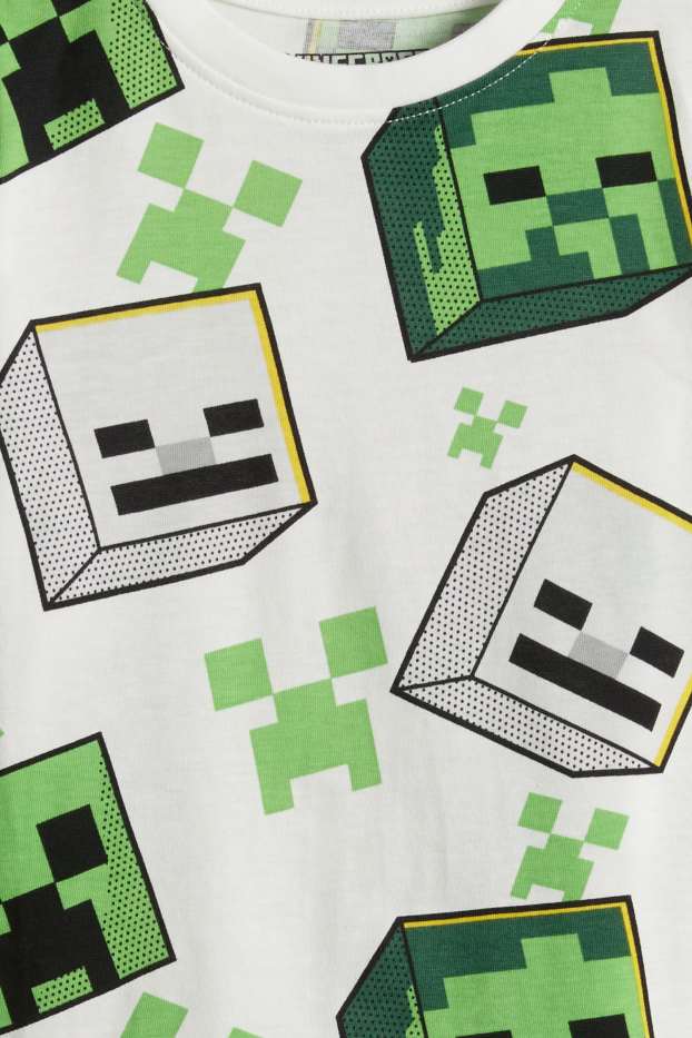 Children Boys - Multipack of 3 - Minecraft - short sleeve T-shirt - white / green