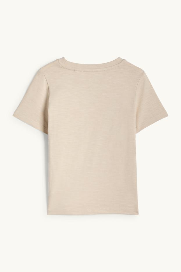 Enfants garçons - Animaux de la jungle - T-shirt - beige clair