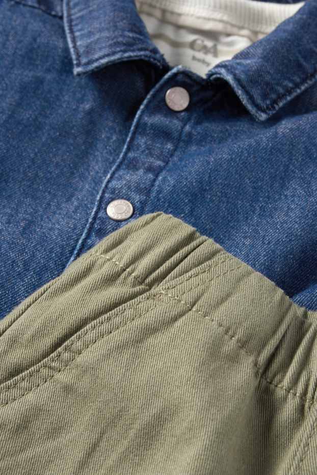 Bébés garçons - Tenue bébé - 3 pièces - vert / blanc crème