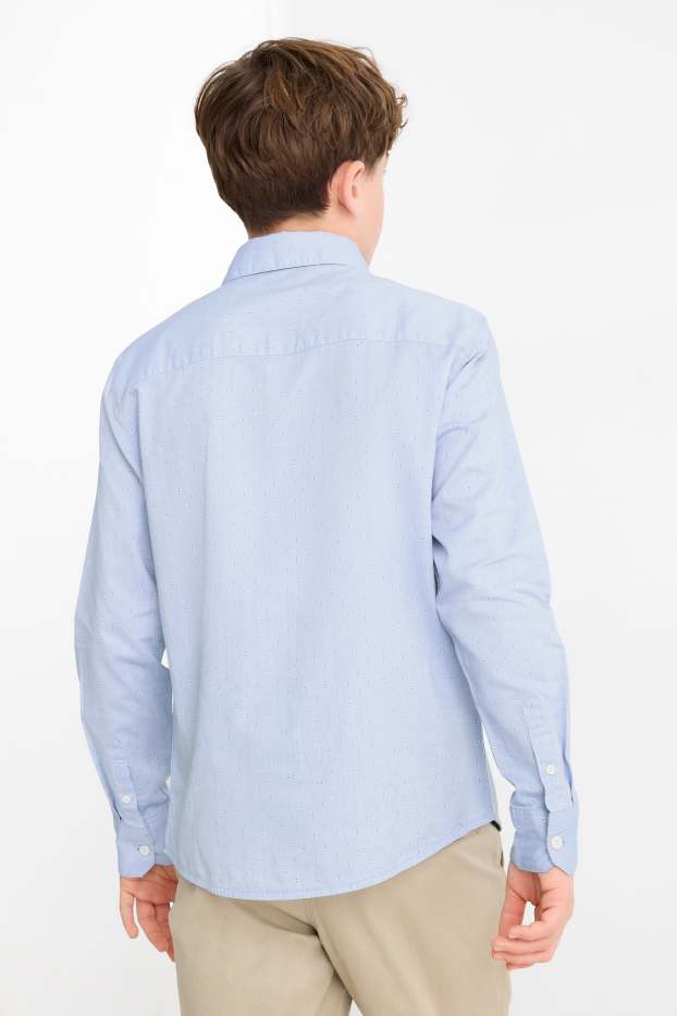 Bambini - Camicia - stampa minimal - azzurro