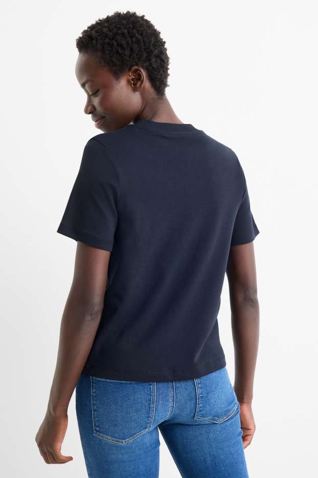 Femmes - T-shirt - slim fit - bleu foncé