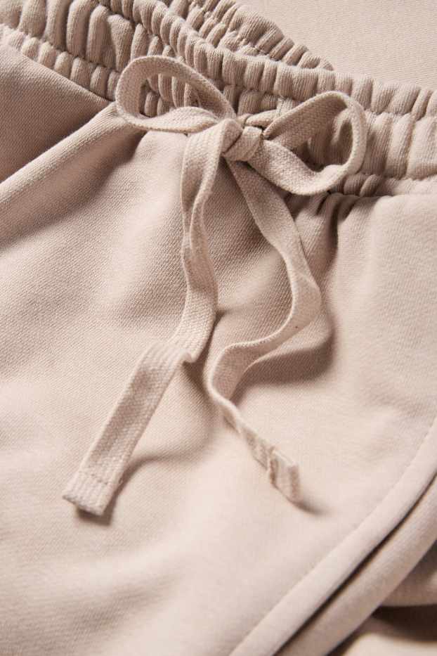 Femmes - Shorts en molleton de grossesse - beige