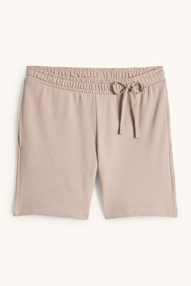 Femmes - Shorts en molleton de grossesse - beige