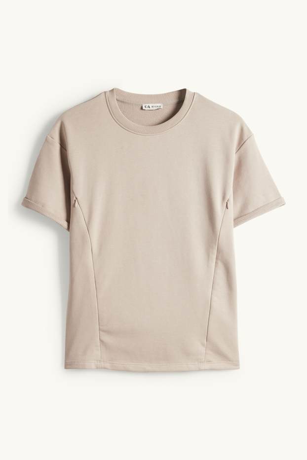 Women - Nursing T-shirt - beige