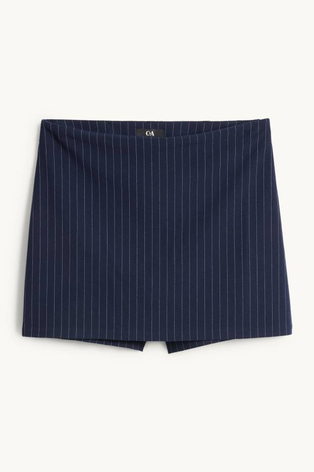 Kobiety - Spódnico-spodnie - w prążki - ciemnoniebieski