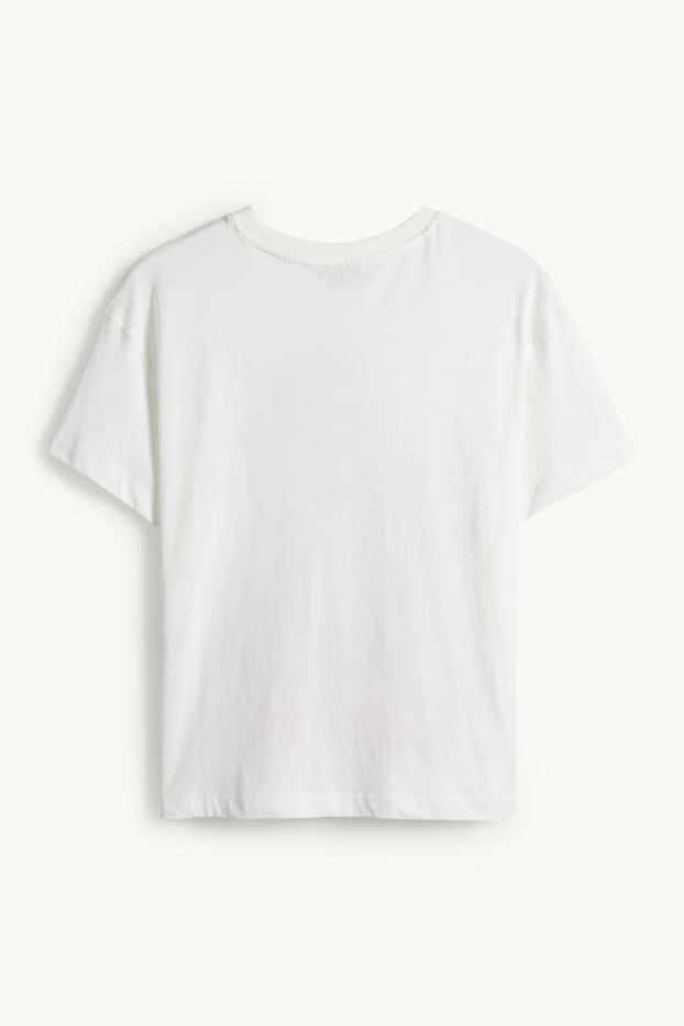 Femei - Tricou - relaxed fit - aspect lucios - alb