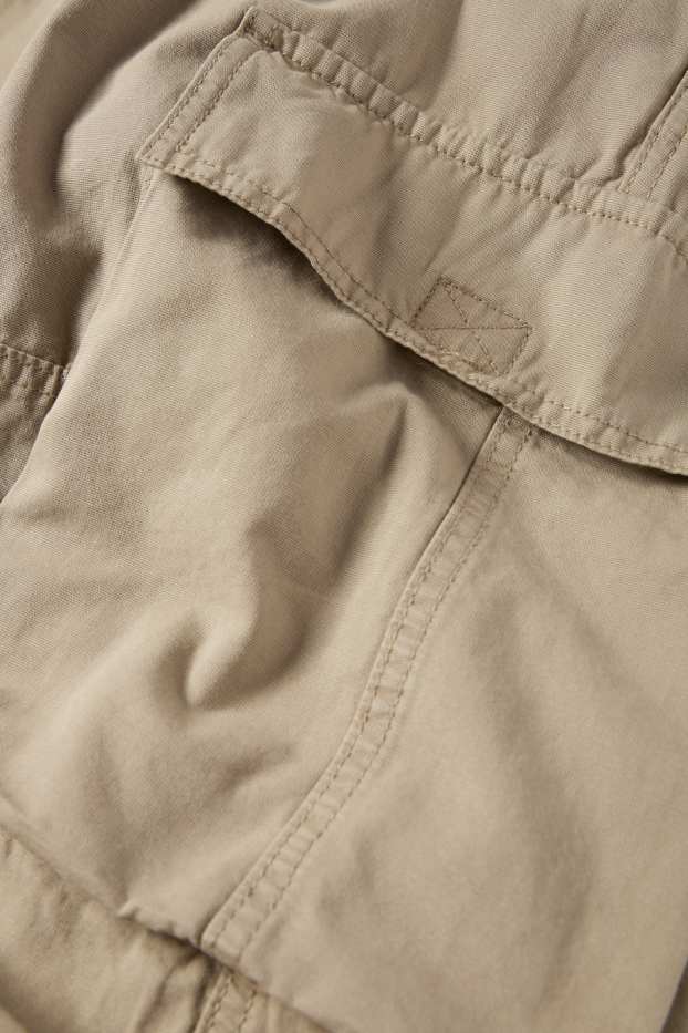 Hommes - Pantalon cargo - relaxed fit - beige