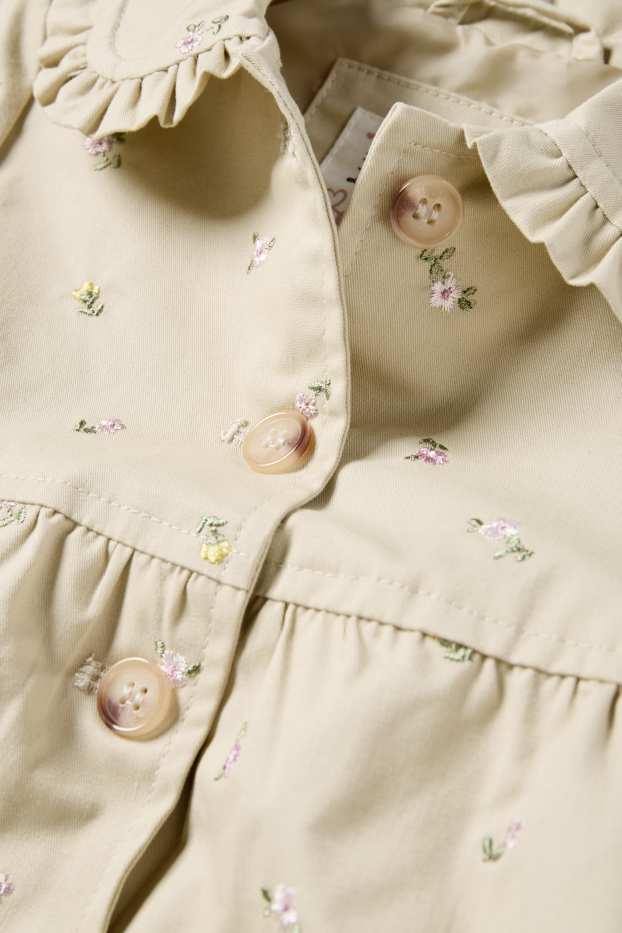 Neonate - Fiorellini - giacca neonate - beige