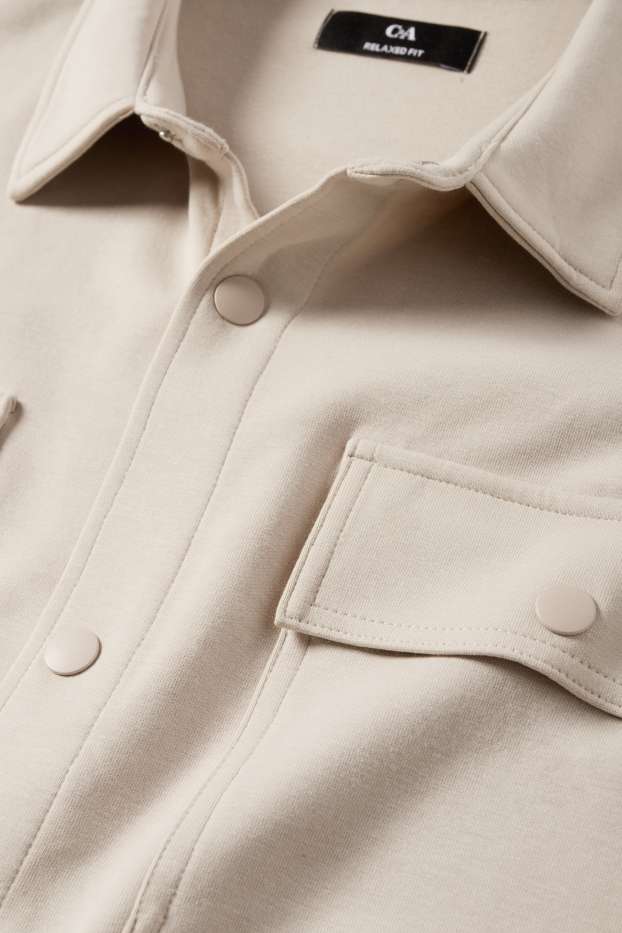 Herren - Hemdjacke - Relaxed Fit - Kent - hellbeige