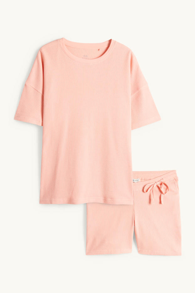 Femei - Pijama scurtă pentru alăptare - corai