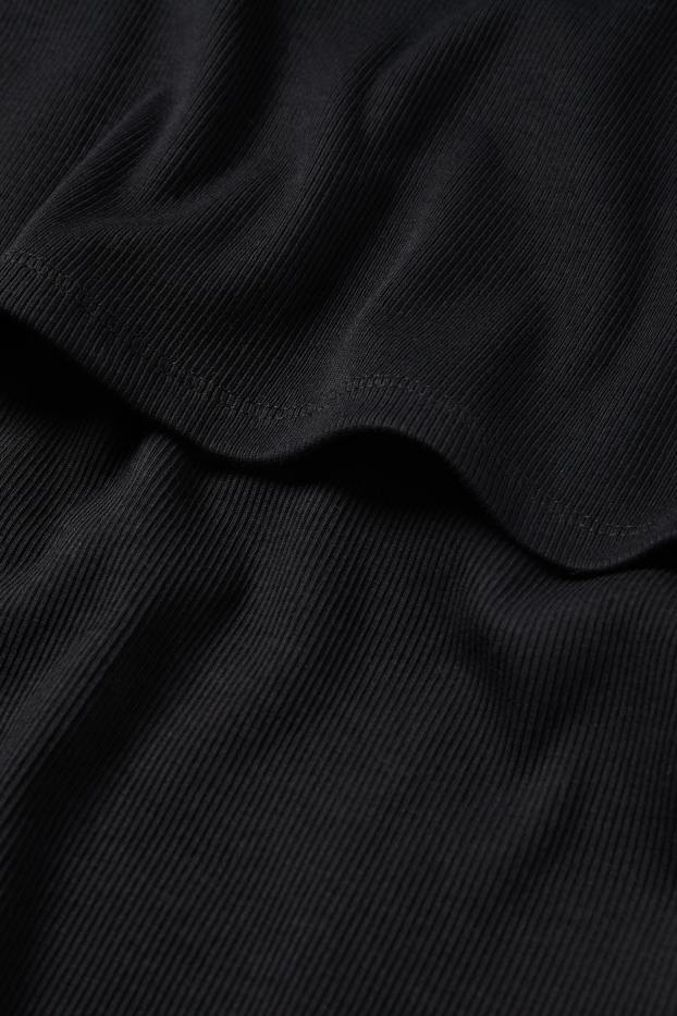 Women - Nursing top - ribbed - black
