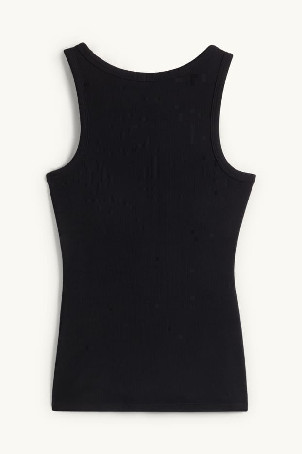 Women - Nursing top - ribbed - black