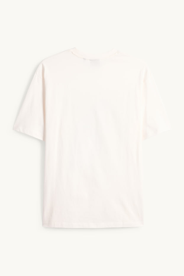 Pánské - Tričko - relaxed fit - bílá