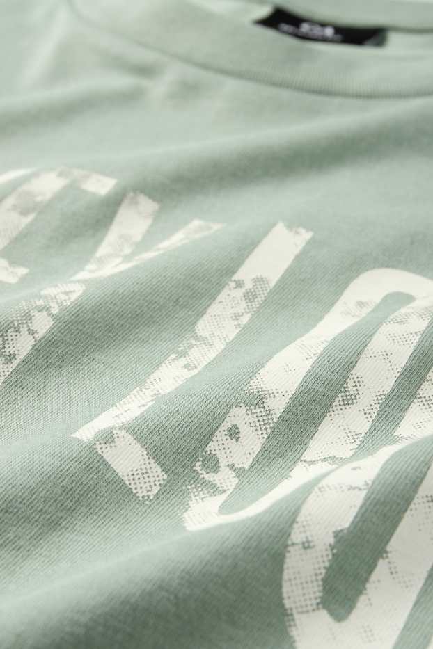 Heren - T-shirt - relaxed fit - groen