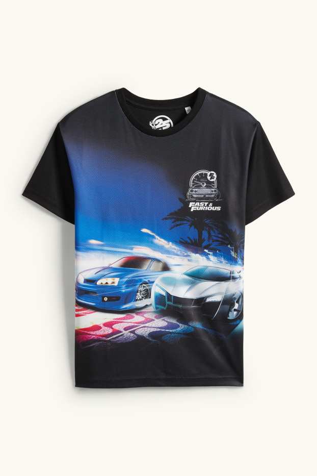 Kinder Buben - Fast & Furious - Kurzarmshirt - schwarz