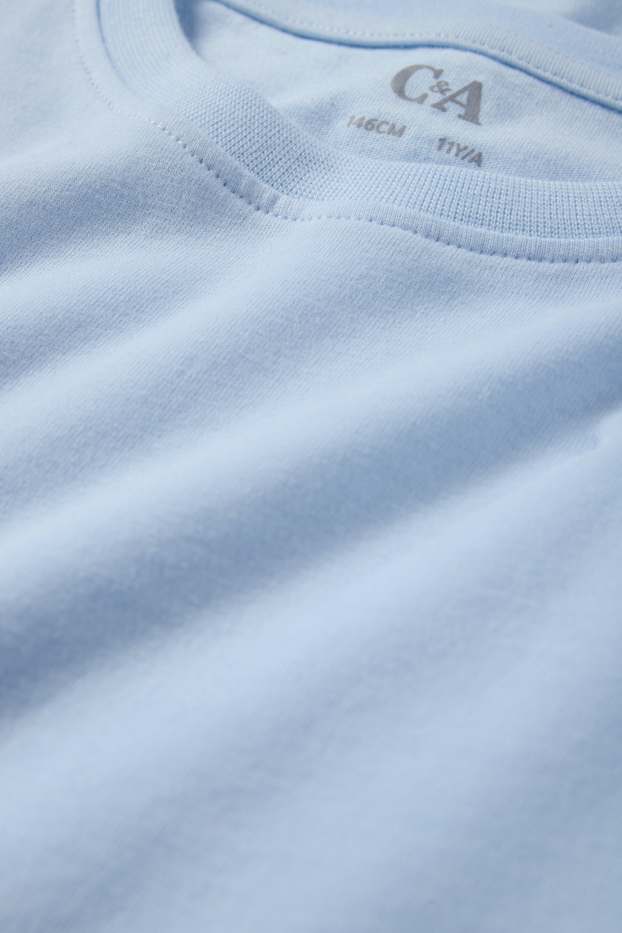 Kinder Jungen - Kurzarmshirt - hellblau